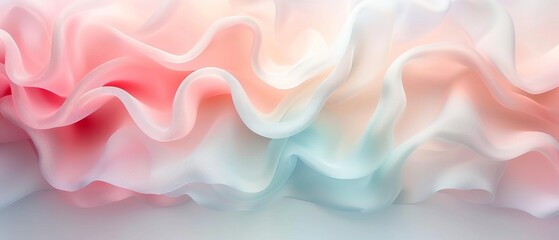 Obraz premium Delicate fabric texture featuring soft pastel colors, perfect for fashion, decor, or artistic backgrounds.