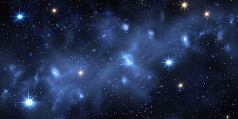 Galaxy Illustration. Mystical Universe with Stars, Nebula, and Cosmic Sky