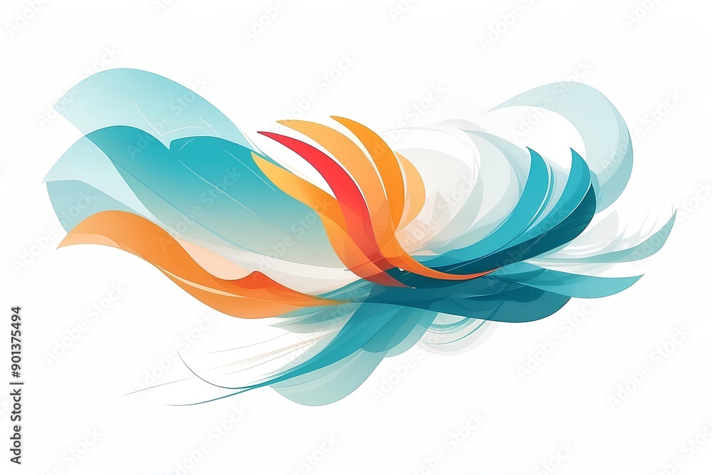 Poster abstract swirl of color: a dynamic composition of abstract shapes, showcasing a vibrant interplay of