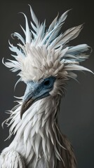 Obraz premium An extraordinary creature with striking feathers exudes an enchanting aura