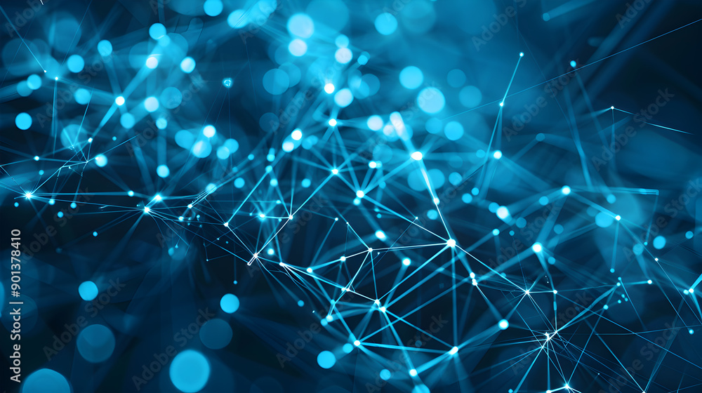 Poster big data connection technology concept. generative ai.