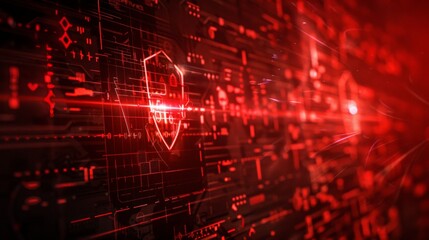 Malware blocked by a digital shield antivirus