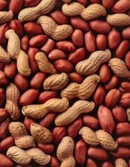 Obraz premium A lots peanuts isolated on white background.