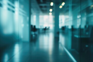 Blurry image architecture building corridor.