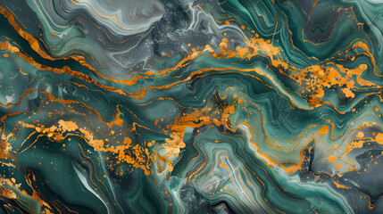 Obraz premium green emerald shine bright gold marble texture background.