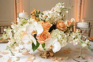 Beautiful delicate sensual wedding bouquet of flowers close-up