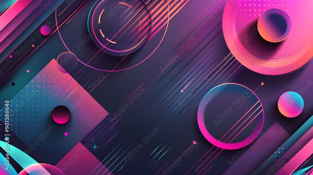 Poster creative idea of modern design with abstract geometric background. generative ai.