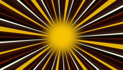 Abstract glowing yellow space futuristic halftone modern retro pattern with halftones for template, cover, banner, poster, background