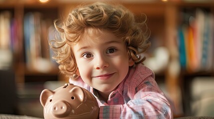 saving money through the use of piggy banks and other tangible saving tools.