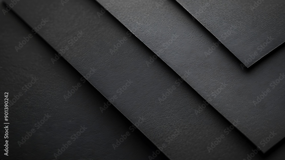 Poster close up of black shapes and textures that create an abstract composition.