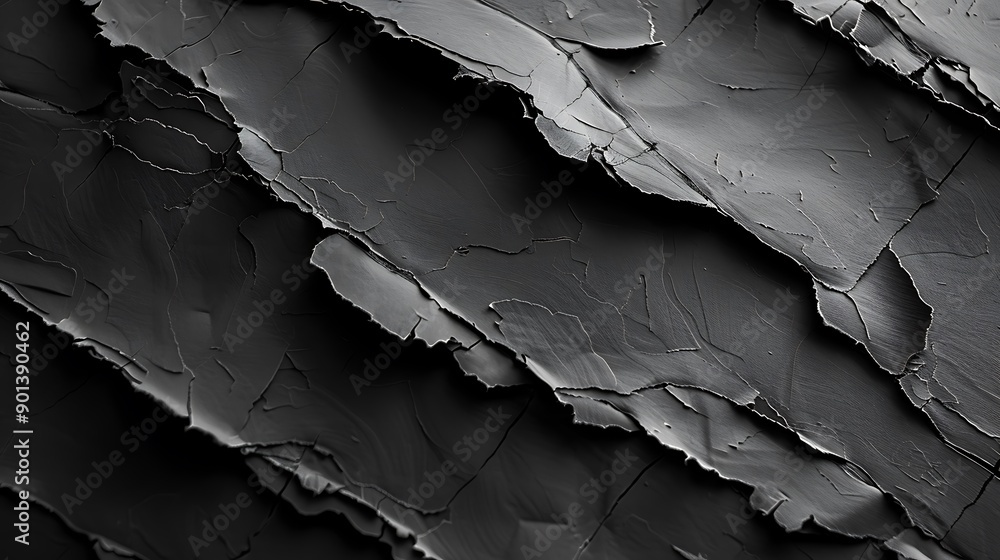 Poster abstract black and white textured background with a dynamic, irregular pattern.