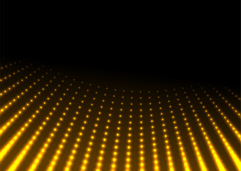 Retro orange neon dotted futuristic abstract hi-tech background. Concept connection vector graphic design