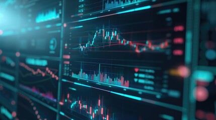 Financial dashboard with charts, representing corporate analysis.