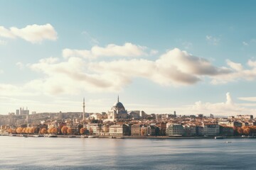 Fototapeta premium City sky architecture landscape.