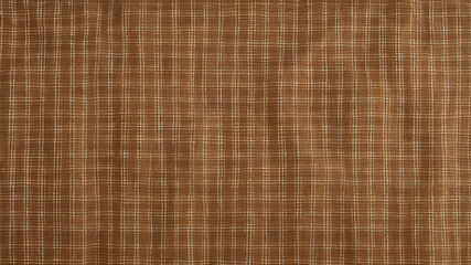 Beige brown patterned tablecloth. Generative AI