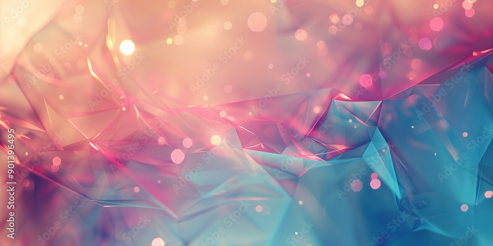 Poster abstract background with polygonal elements and soft colors with abstract shapes, blurred, minimalis