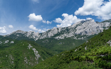 Obraz premium The Paklenica, National Park in Croatia, landscape with mountains