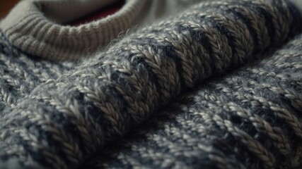 Sweater with soft and fuzzy knit texture Warm and comfortable clothing item.