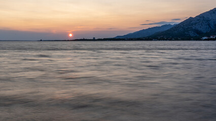 sunset over the adriatic sea