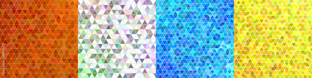 Poster abstract triangle polygon background set