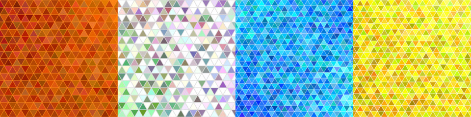 Abstract triangle polygon background set