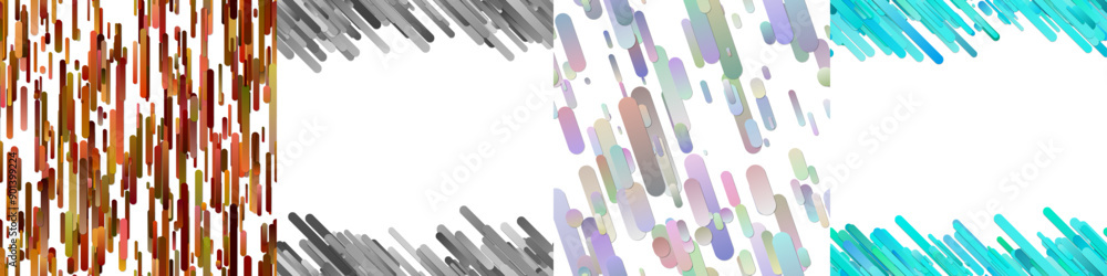 Poster seamless gradient stripe background set