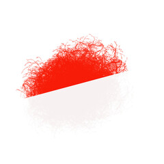 Abstract Brush Indonesian Flag