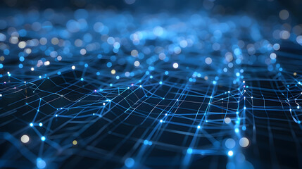Obraz premium digital line electronic network data innovation concept. Generative Ai.