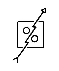 percent symbol and arrow sign in circle. percent symbol and arrow concept
