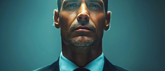 Confident security manager swearing an assurance oath, symbolizing dedication and reliability, [security, assurance, oath]