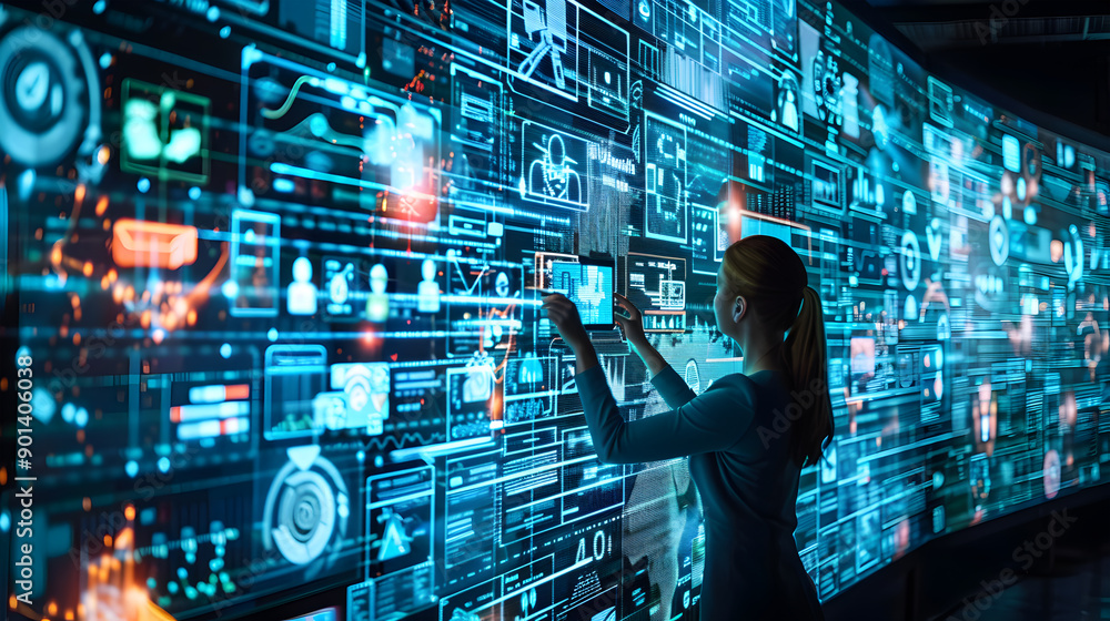 Aufkleber digital transformation conceptual for next generation technology era. generative ai.