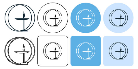 flaming chalice, unitarian, universalism icon symbol ui and ux design, glyphs and stroke line icon