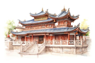 Naklejka premium China architecture building temple. .