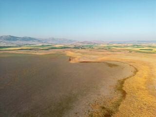 Photo of Karatas lake in Burdur dried up due to drought caused by global warming