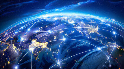 Envisioning global integration and networking. Generative Ai.