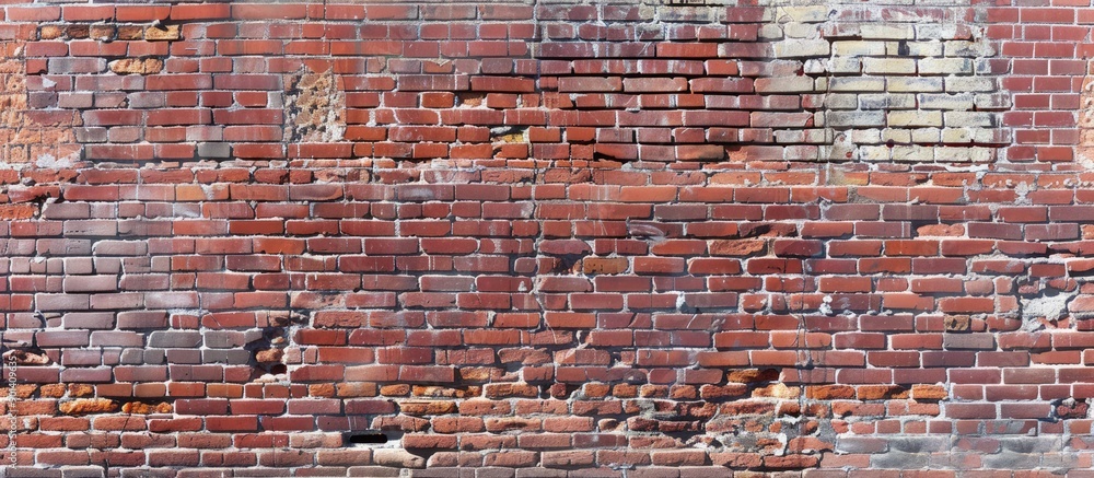 Poster ideal brick wall as background for cover page with ample copy space image