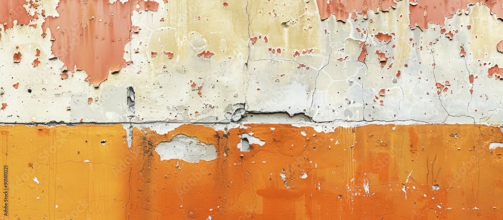 Fototapete wall with a retro look displaying contrasting spots in a copy space image