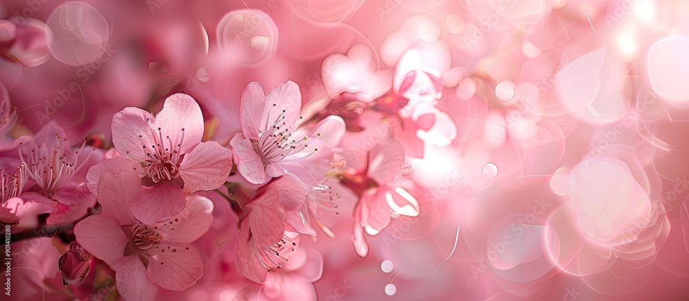 Fototapete soft pink backdrop with blur perfect copy space image