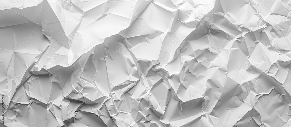 Aufkleber crumpled white paper texture or background with copy space image