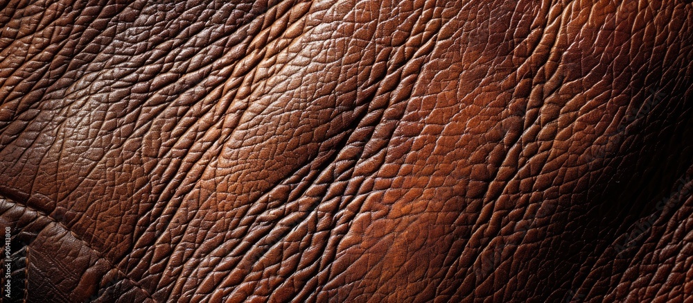 Poster Close up view of a leather texture with copy space image