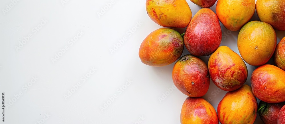 Aufkleber Mangos displayed against a white backdrop creating a clean and bright look for the copy space image
