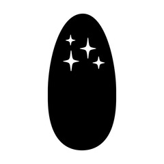 white star black nail art pattern vector illustration template design