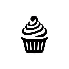 simple cupcake logo vector illustration template design