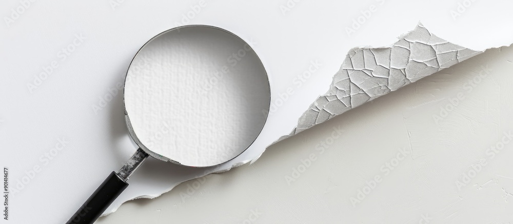 Aufkleber Close up high resolution photo of clean white paper texture with a large magnified view for copy space image