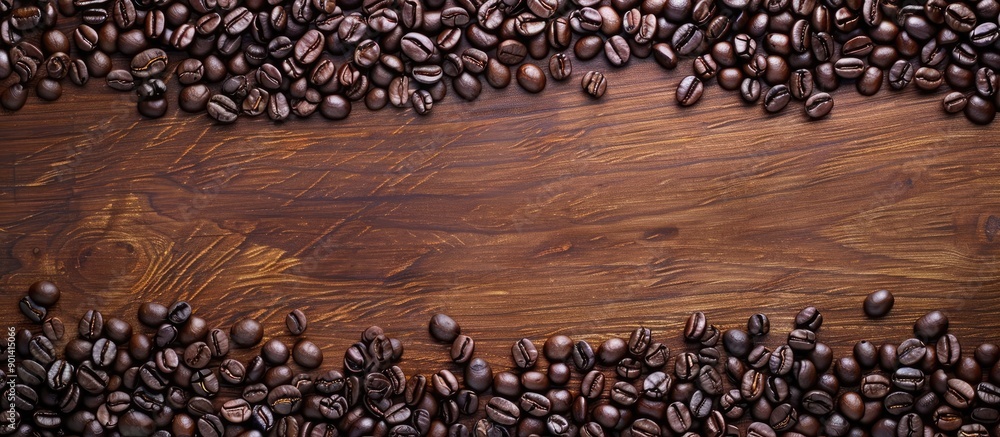 Aufkleber A background of coffee beans with ample copy space for text placement