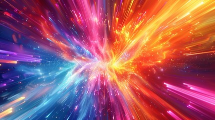 Abstract starburst patterns with vibrant colors and dynamic designs