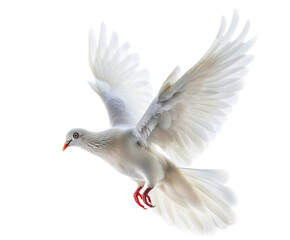 Obraz premium dove bird or white pigeon in white background