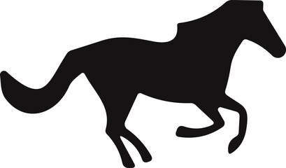 Obraz premium Horse animal silhouette icon. mammal symbol forest or wild illustration