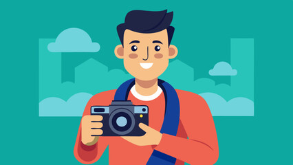 A man Photography vector illustration