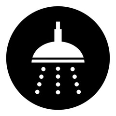 Shower silhouette icon with simple and modern design